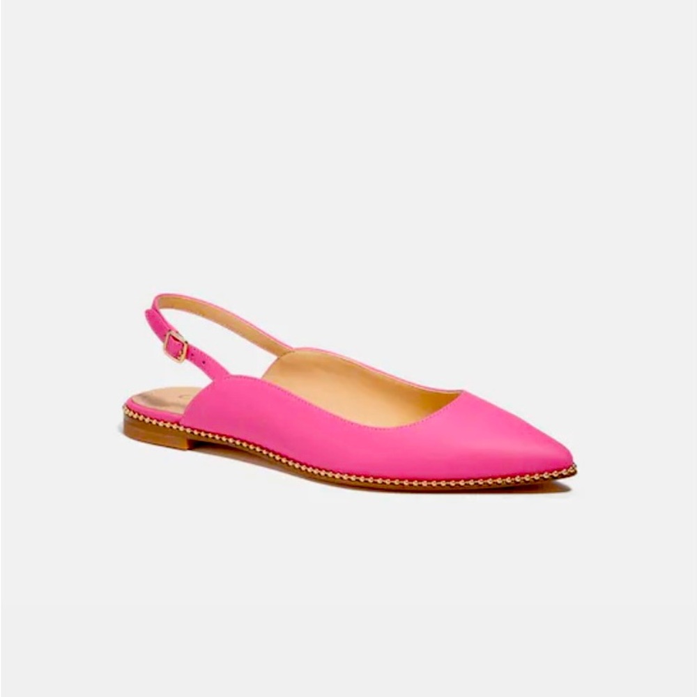 COACH VAE Leather Skimmer Flat